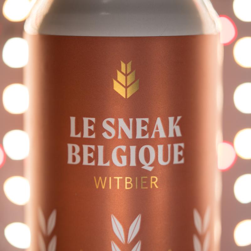 closeup witbier can