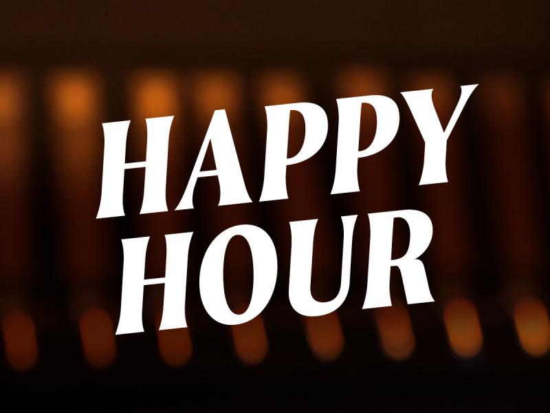 happy hour sign