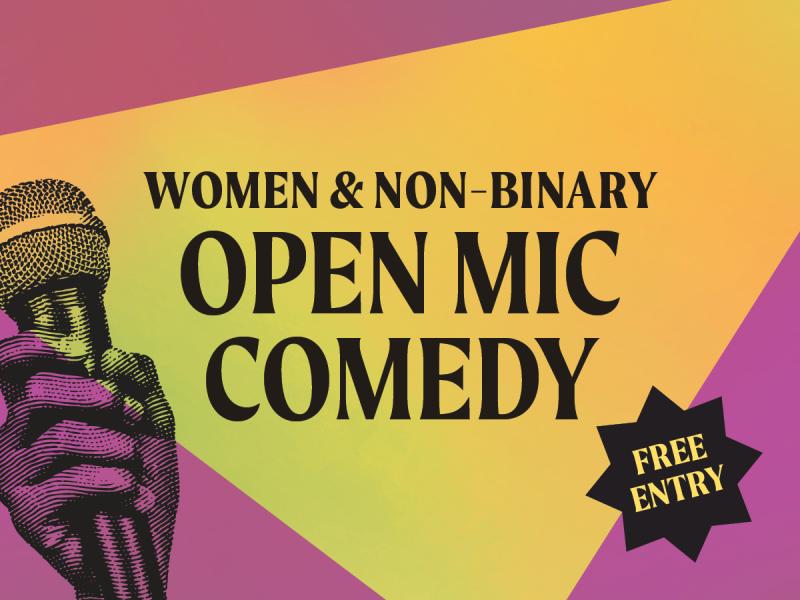 women & non-binary open mic slide