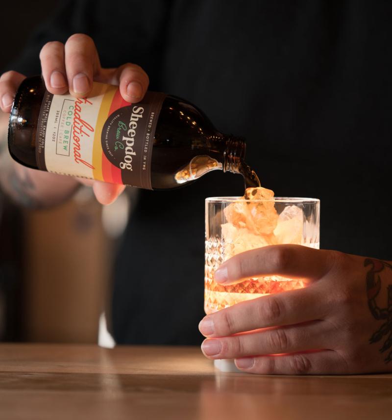 cold brew pouring